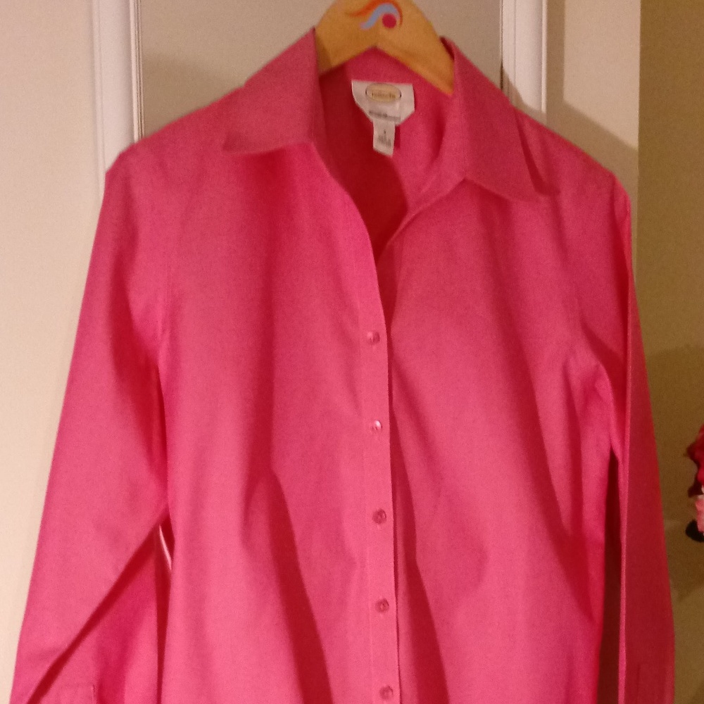 Pink Talbots Tailored Shirt Size 4